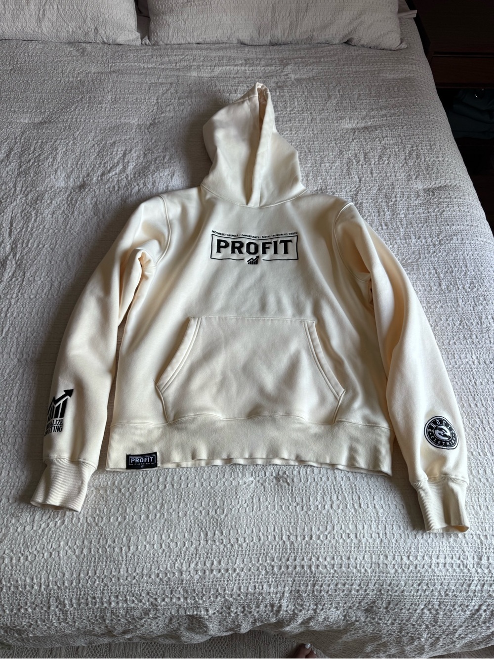 Profit Cream Hoodie - Unisex Pullover Sweatshirt
